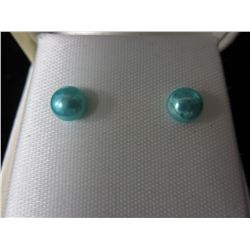 New freshwater button pearl earrings