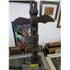 Image 1 : 18" carved totem pole - signed & dated 1984