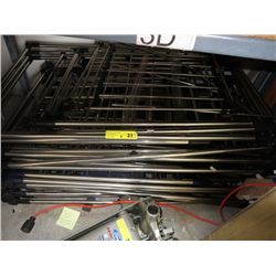 Five aluminum laundry drying racks