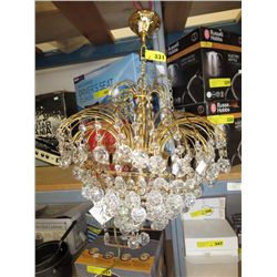 Hanging electric crystal chandelier