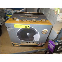 Open face motorcycle helmet, medium