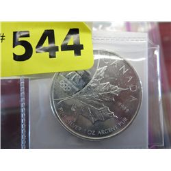 2008 Vancouver Olympics 1oz maple leaf coin