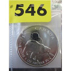 Rare 2011 five dollar .999 silver grizzly coin