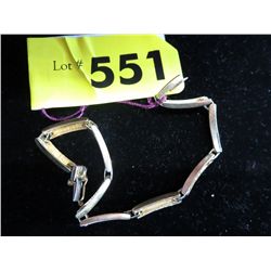 14 kt yellow gold bar link bracelet