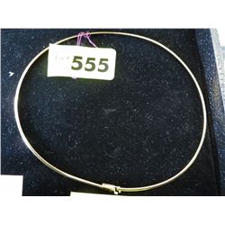 Collar style gold necklace