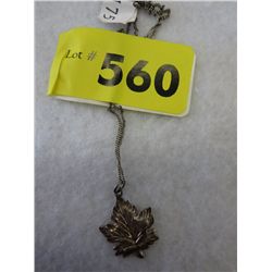 Sterling silver pendant and 18" chain