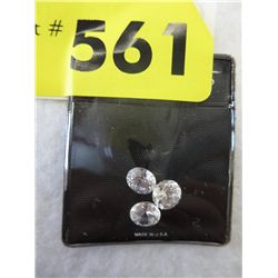 3 Cubic zirconia stones