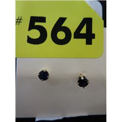 Pair of 14K sapphire stud earrings