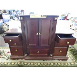 Jewelry chest 21" L, 6" D, 16" T