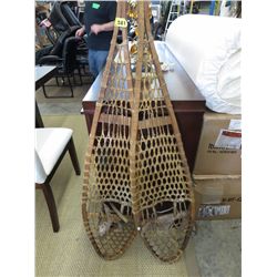 Pair of vintage snow shoes