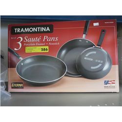 3 Non-stick fry pans, in box