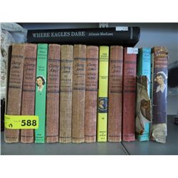 13 vintage 1950's & 60's hardcover novels