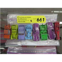 8 Tootsie Toy die cast cars
