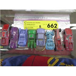 8 Tootsie Toy die cast cars