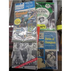 8 vintage 70's Baseball Digest Magazines