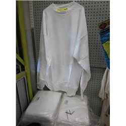 12 new XL white sweatshirts
