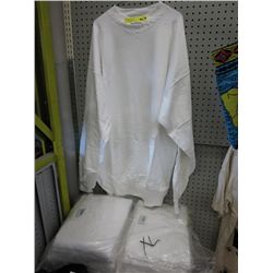 12 new XL white sweatshirts