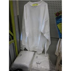 12 new XL white sweatshirts