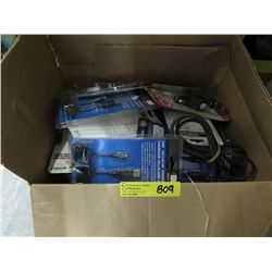Box of USB cell phone chargers