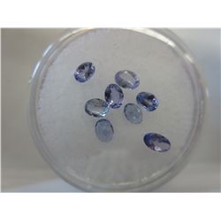 Oval cut tanzanites