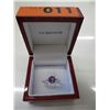 Image 2 : Amethyst solitaire ring with 2 shoulder diamonds