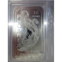 .999 silver "Phoenix" art bar mint in capsule