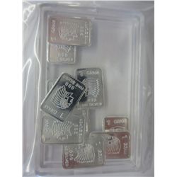 10 x .999 silver bullion Indian head bars