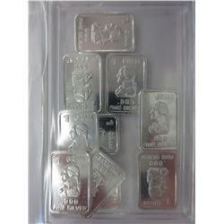 10 George Washington .999 American silver bars