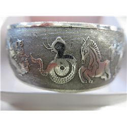 Ladies cuff with zodiac calendar animals