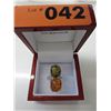 Image 2 : Custom made Baltic amber sterling silver ring
