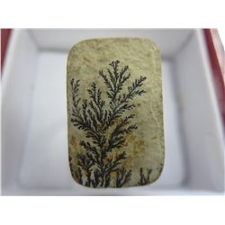 Artist made German dendrite gemstone carved ring