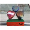Image 1 : 3 signed- Robert Held heart paper weights