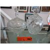 Image 1 : 2 x pinwheel crystal - lidded containers