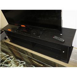Wood TV stand. 58" long, 18" deep, 15" tall