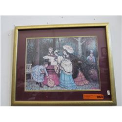 Print of Victorian ladies in the park