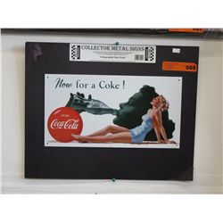 Lithographed Coca-Cola sign