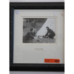 Vintage framed photo - Ladies camping 1954