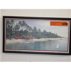 Vintage framed print of an airplane
