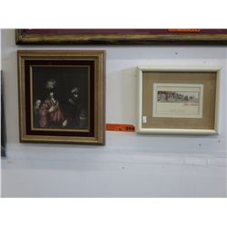 2 framed prints