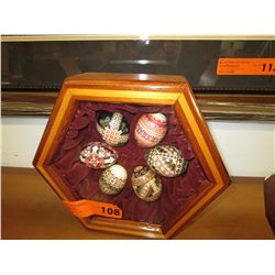 Box framed Ukrainian Easter eggs