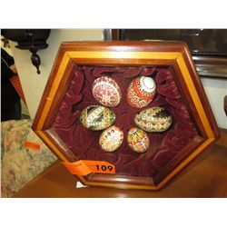 Box framed Ukrainian Easter eggs