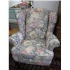 Image 1 : Upholstered wing back arm chair
