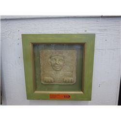 Box framed 3-D Sphinx art plaque