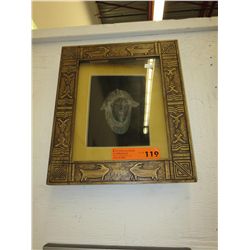Box framed 3-D Egyptian art plaque