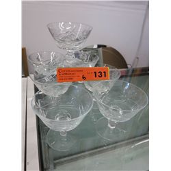 7 pinwheel crystal dessert dishes
