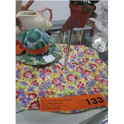 Winton Chintz "Royalty" & vintage pin cushion hat