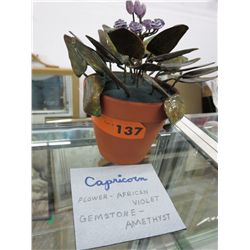 Hand cut & glazed Capricorn flower arrangement