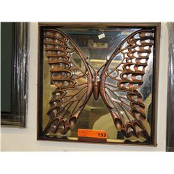 Mirror backed 3-D butterfly 16" x 16"