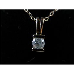 10KT yellow gold & Diamond pendant & 14K chain