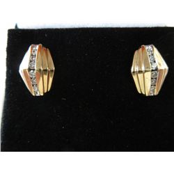 New 14KT gold & diamond earrings